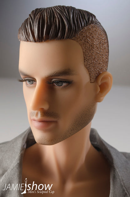 Sculpted wig cap for JAMIEshow 16" Male Dolls that use Wigcaps