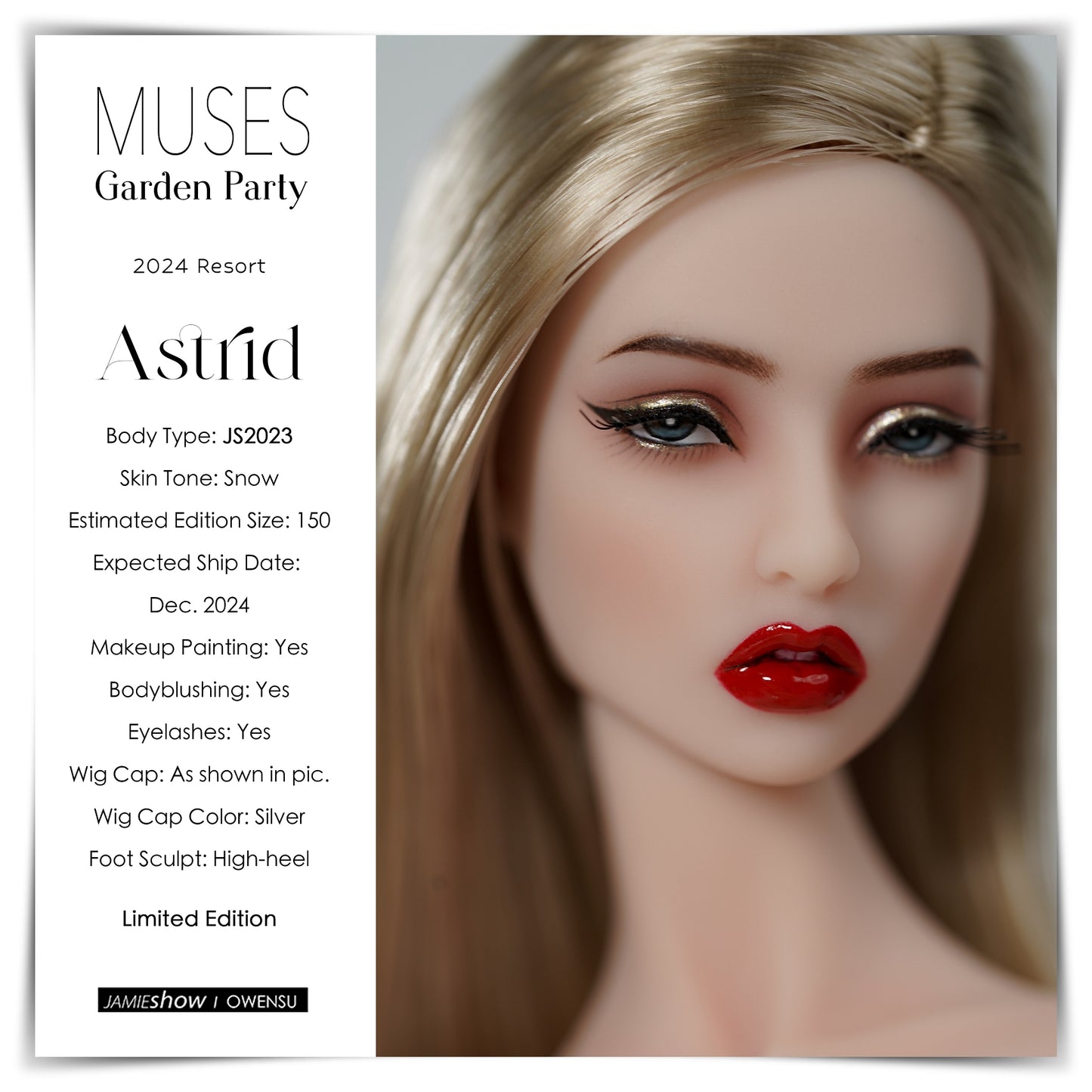 Muses "Garden Party" Astrid Basic Nude Doll (Pre Order Winter 2024)