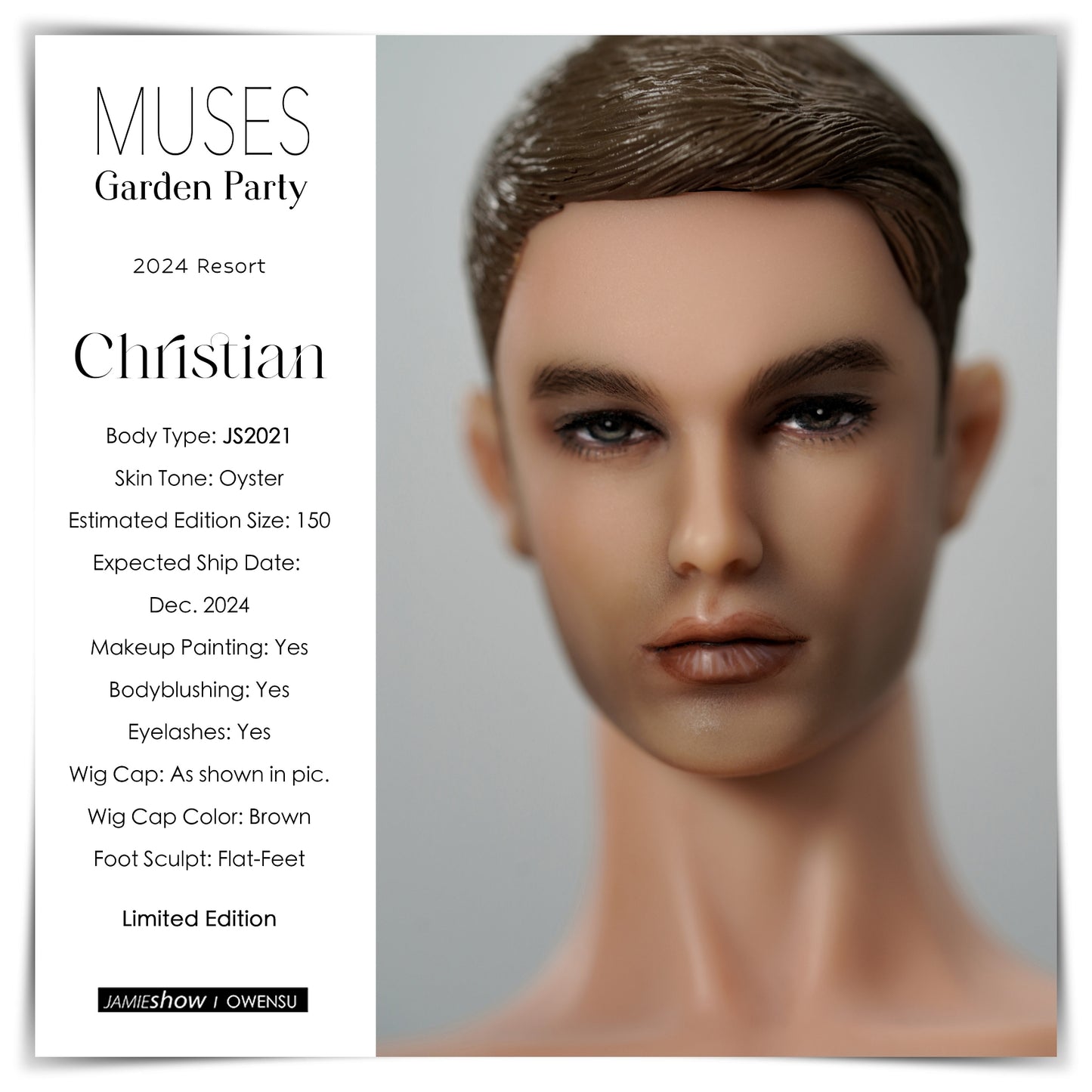 Muses "Garden Party" Christian Basic Nude Doll (Pre Order Winter 2024)