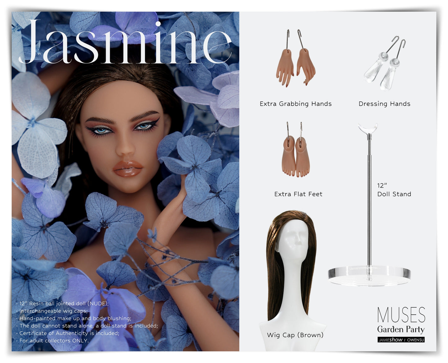 Muses "Garden Party" Jasmine Basic Nude Doll (Pre Order Winter 2024)