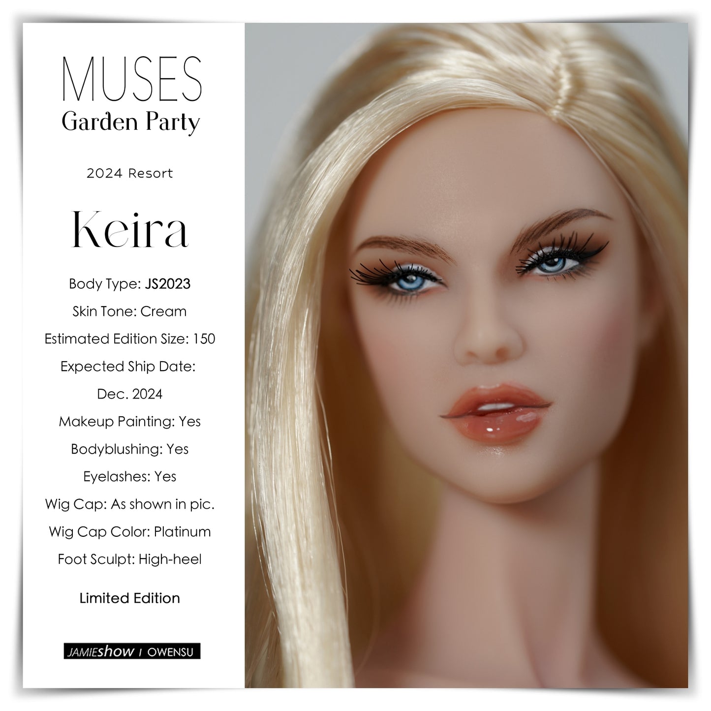 Muses "Garden Party" Keira Basic Nude Doll (Pre Order Winter 2024)