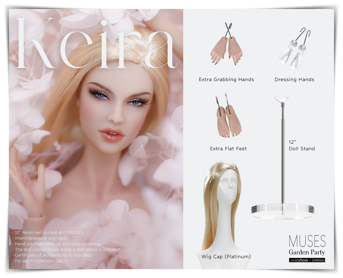 Muses "Garden Party" Keira Basic Nude Doll (Pre Order Winter 2024)