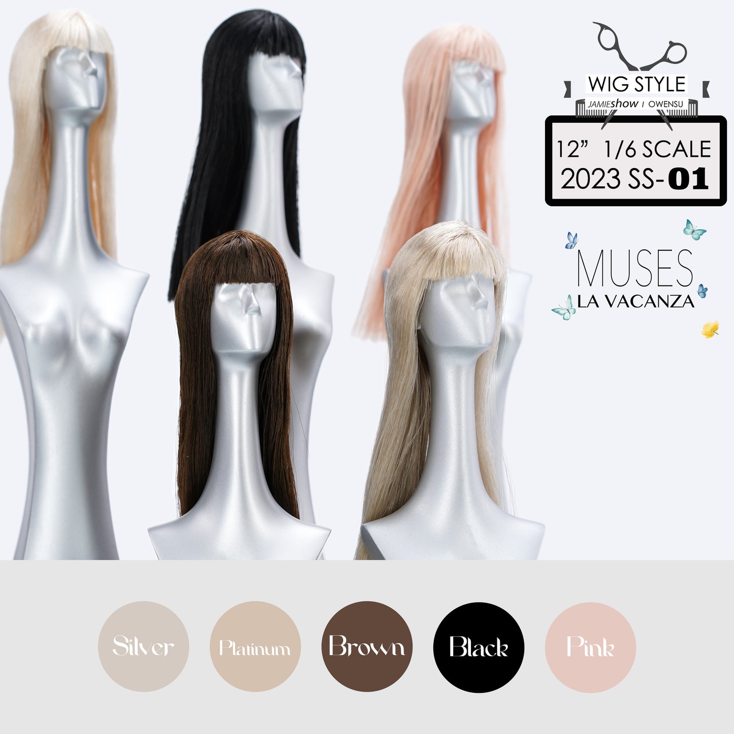 Muses La Vacanza Wig Style 1, Pre-Oder for Winter 2023 Delivery.