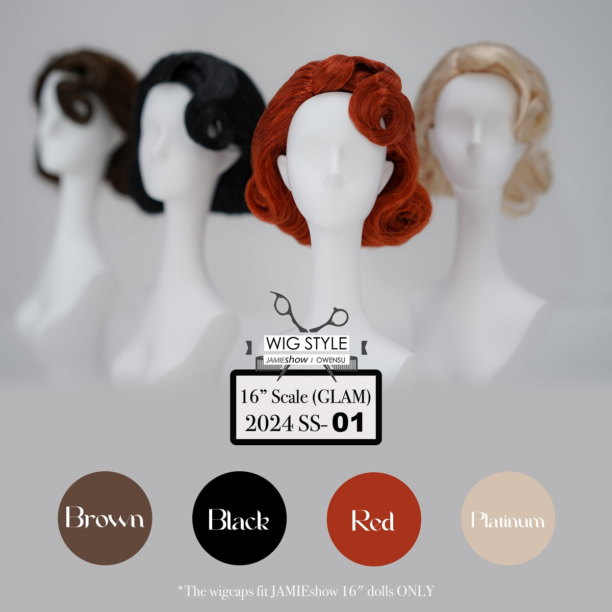 Retro-Glam "La Vie est Belle" Rooted wig cap Style 1