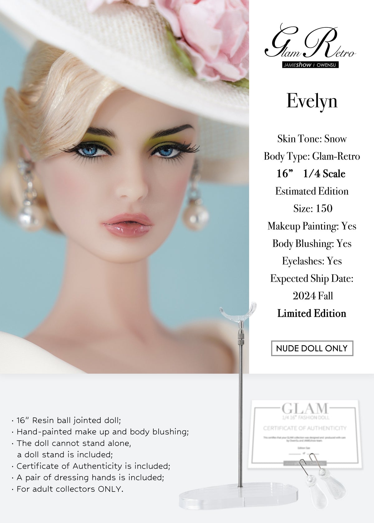 Retro-Glam "La Vie est Belle Evelyn Basic Doll