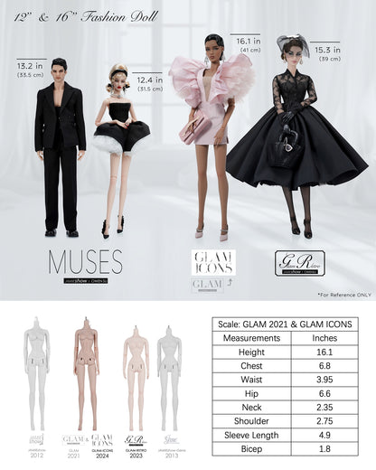 Glam ICON "Ladies & Ladies" Sabina Nude Basic `16" BJD