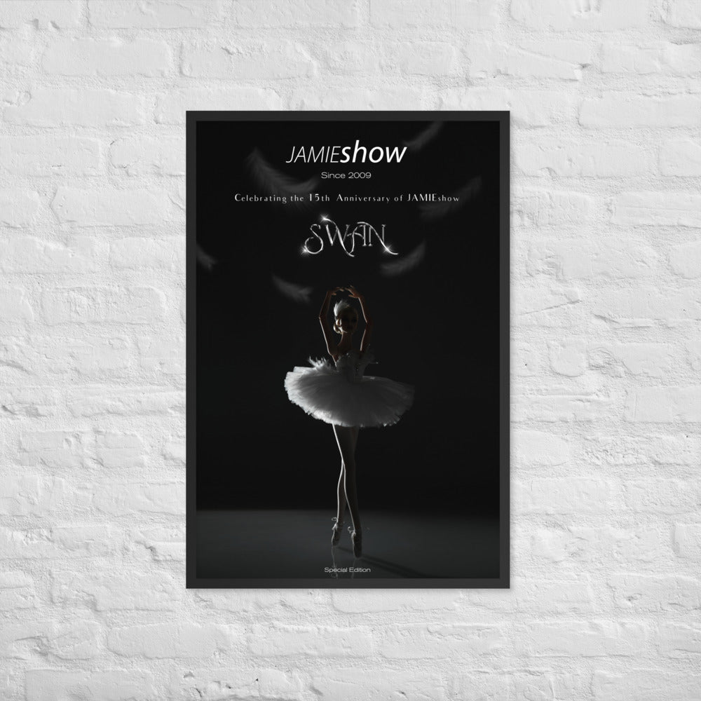 JAMIEshow 15th Anniversary Swans Framed Poster