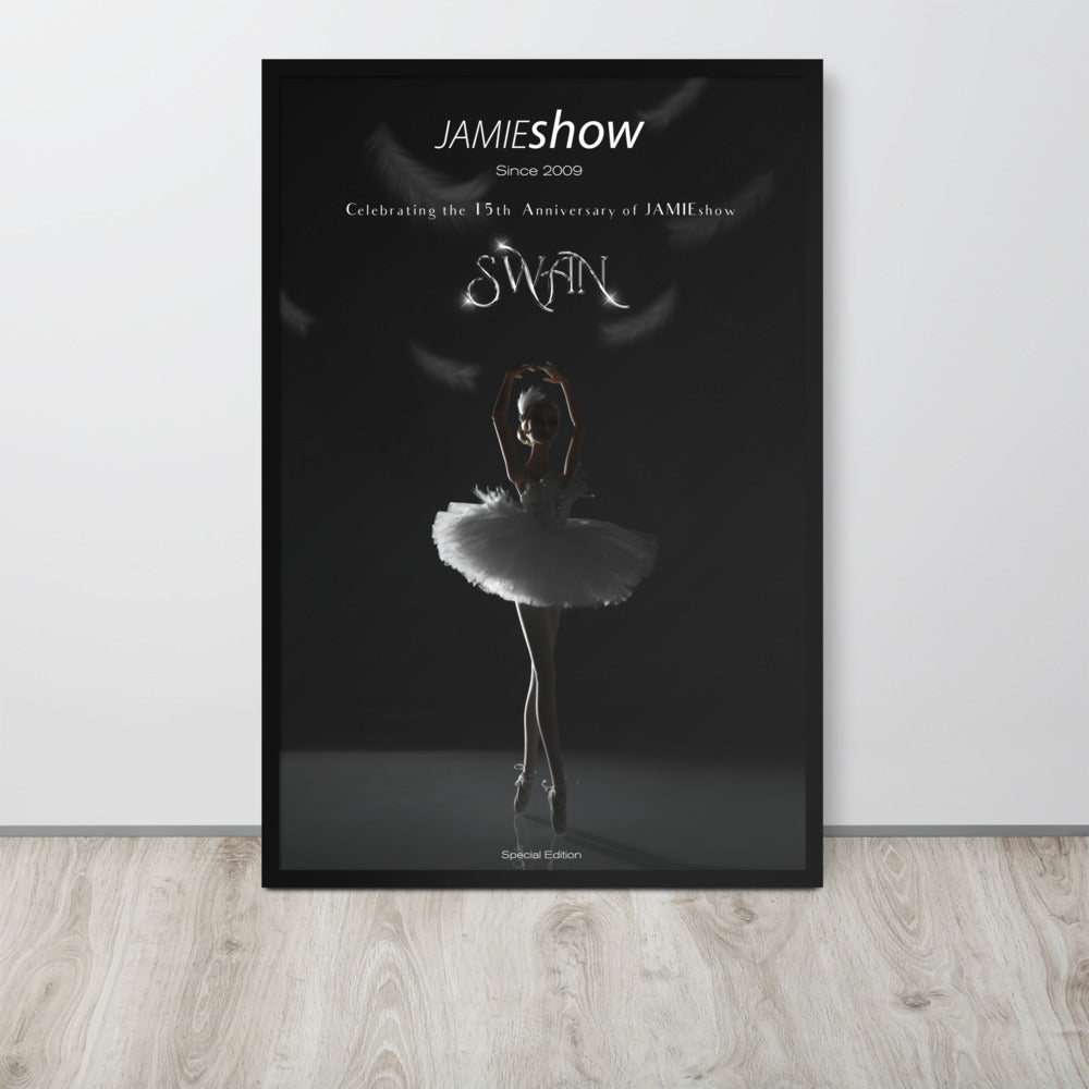 JAMIEshow 15th Anniversary Swans Framed Poster