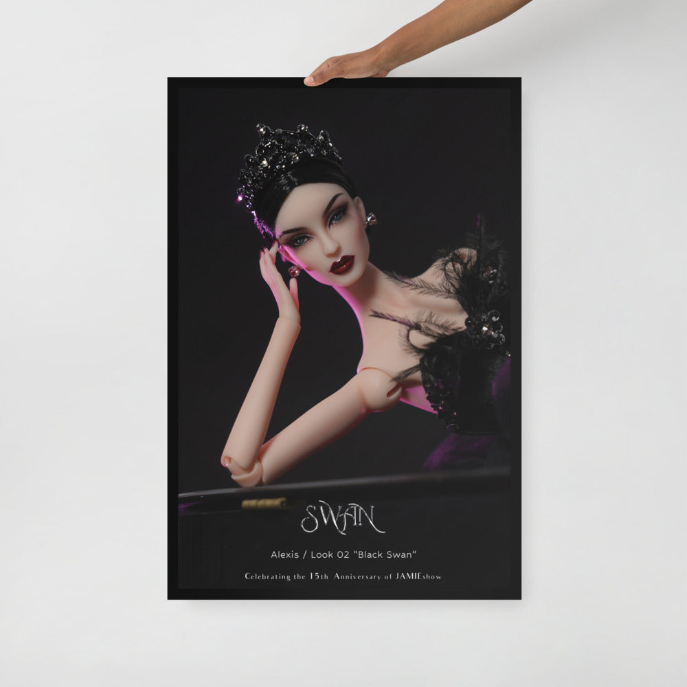 JAMIEshow 15th Anniversary Black Swan Framed Print