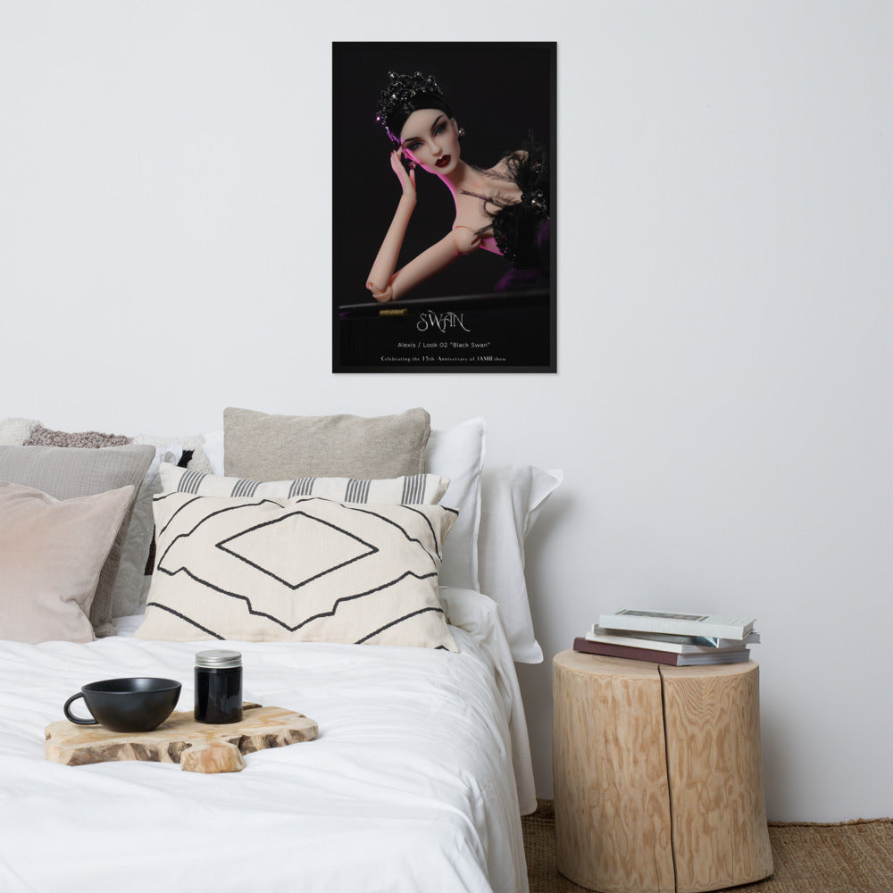 JAMIEshow 15th Anniversary Black Swan Framed Print