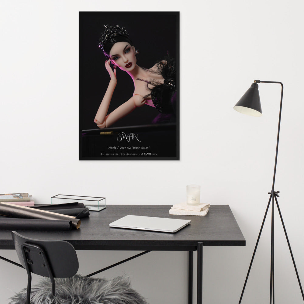 JAMIEshow 15th Anniversary Black Swan Framed Print