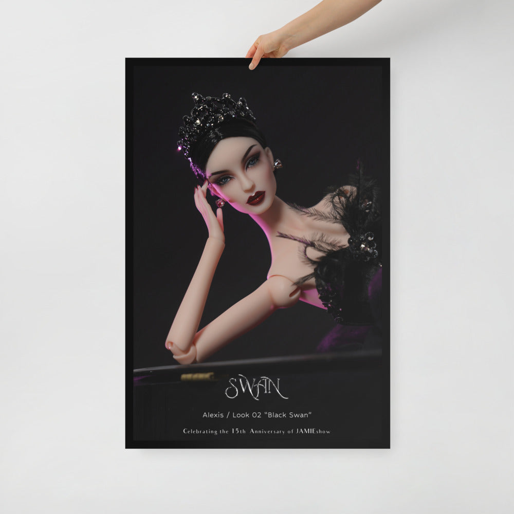 JAMIEshow 15th Anniversary Black Swan Framed Print