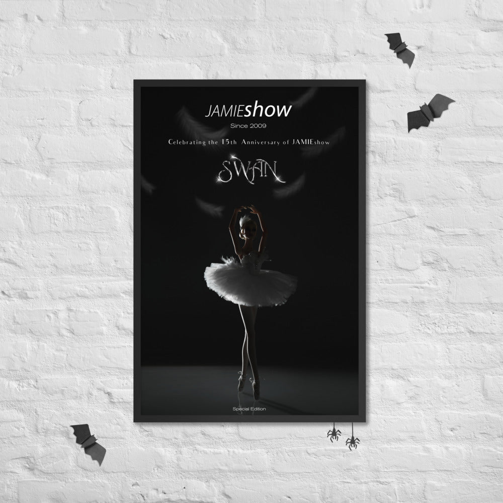 JAMIEshow 15th Anniversary Swans Framed Poster