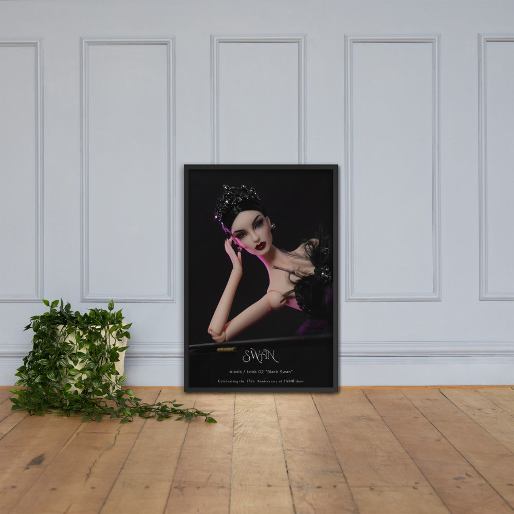 JAMIEshow 15th Anniversary Black Swan Framed Print