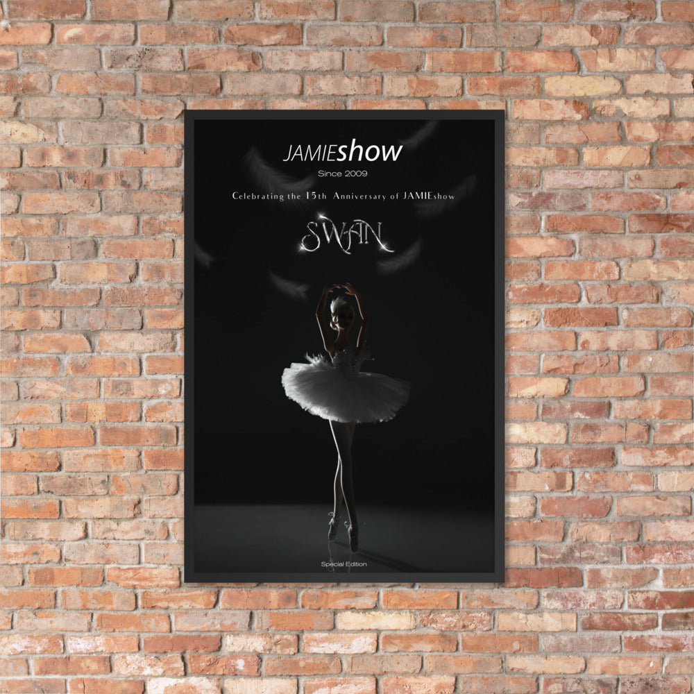 JAMIEshow 15th Anniversary Swans Framed Poster