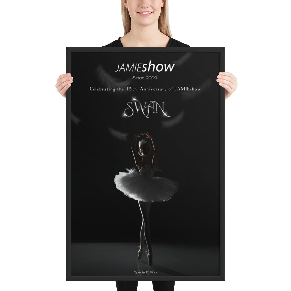 JAMIEshow 15th Anniversary Swans Framed Poster