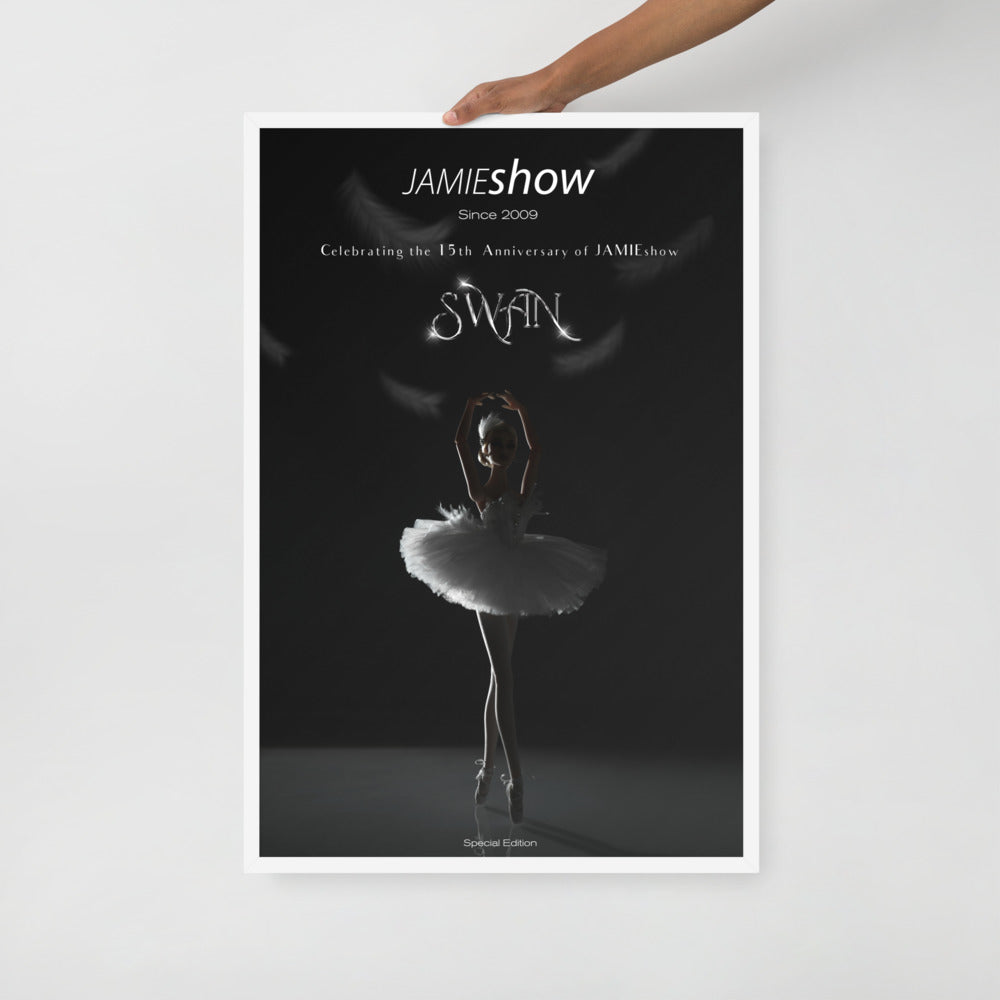 JAMIEshow 15th Anniversary Swans Framed Poster