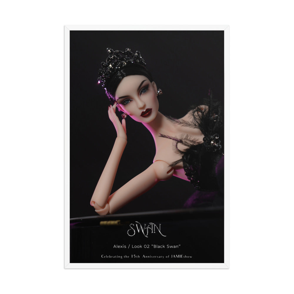 JAMIEshow 15th Anniversary Black Swan Framed Print