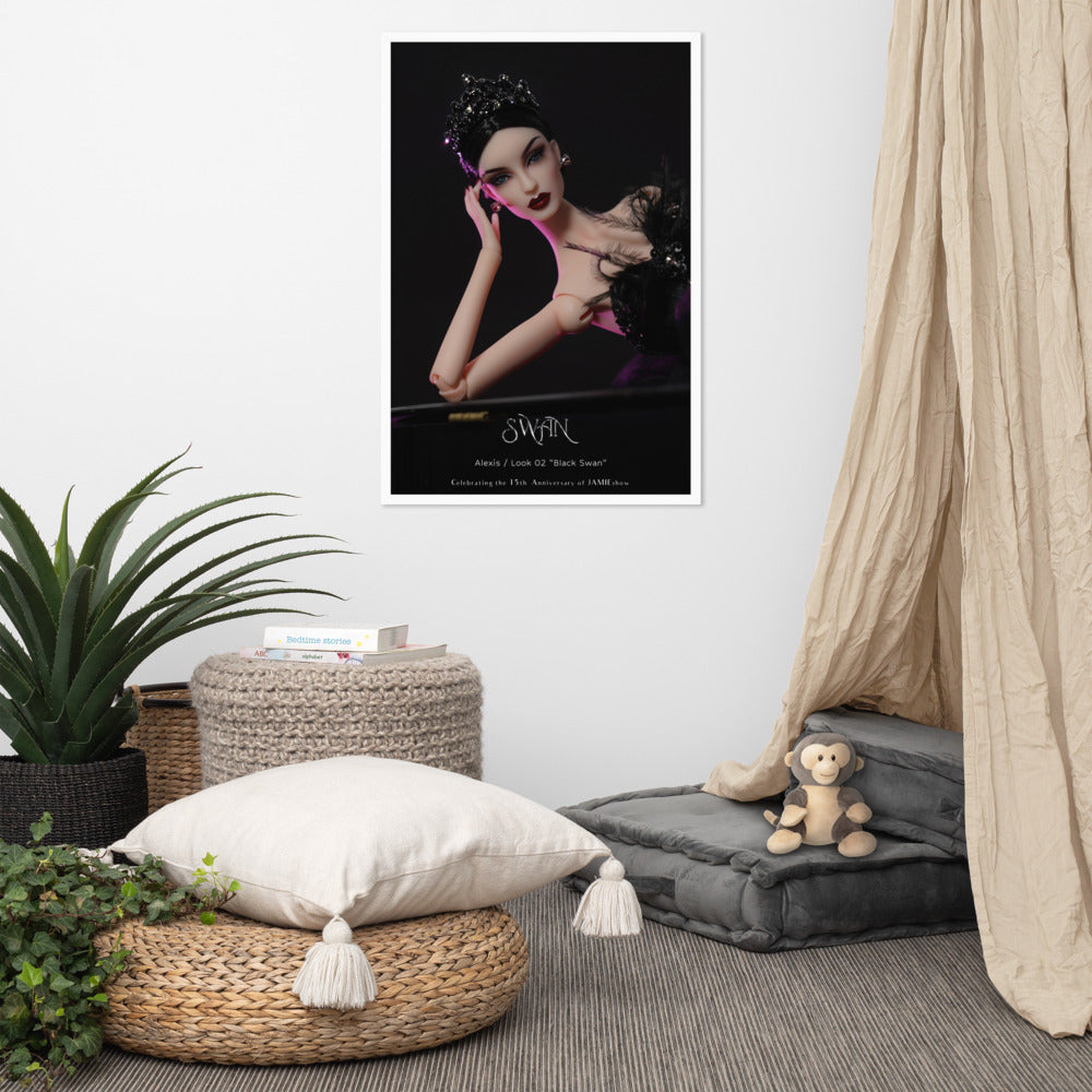 JAMIEshow 15th Anniversary Black Swan Framed Print