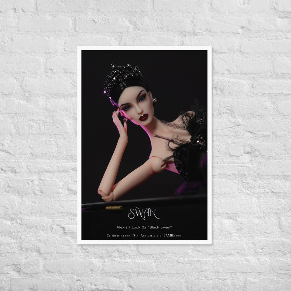 JAMIEshow 15th Anniversary Black Swan Framed Print