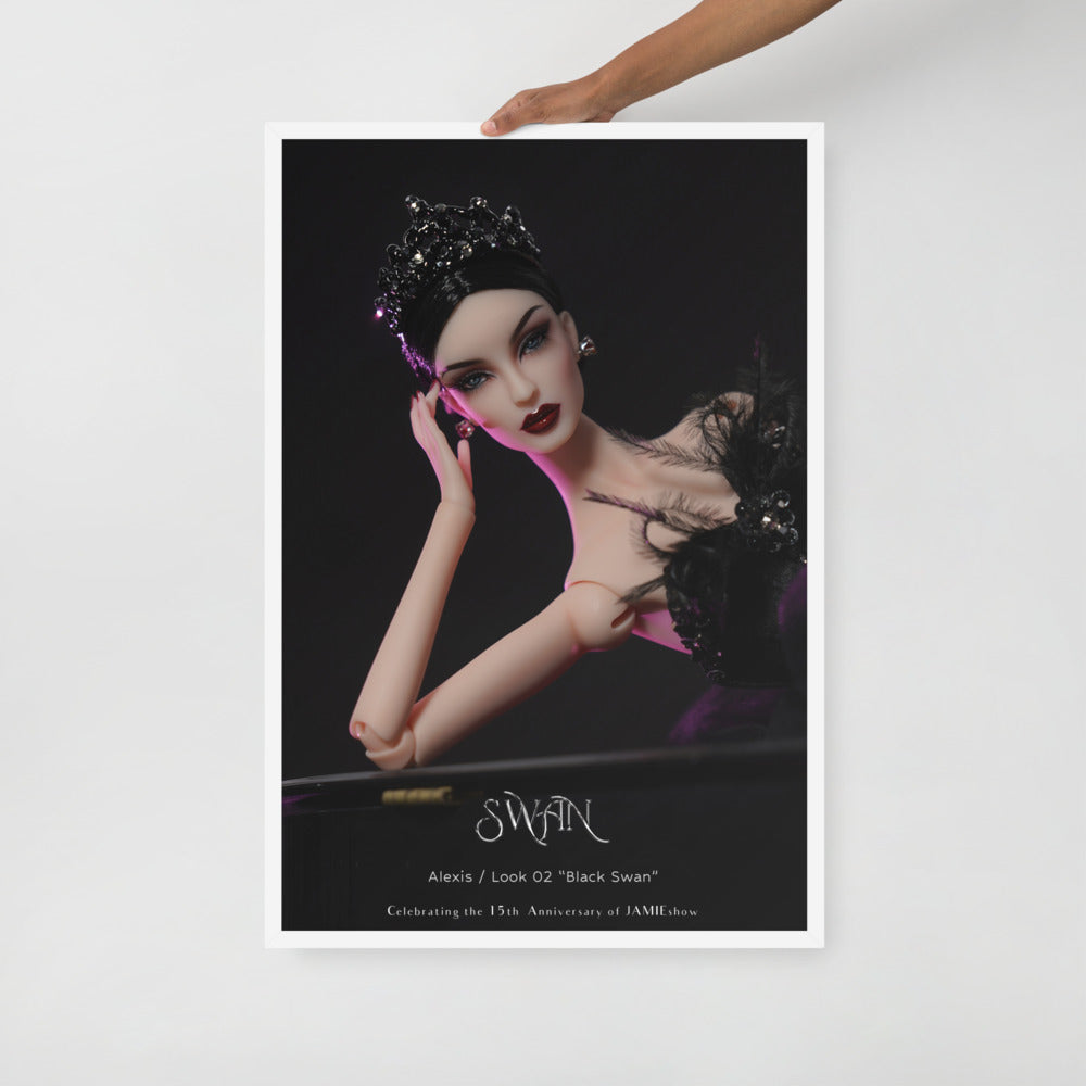 JAMIEshow 15th Anniversary Black Swan Framed Print