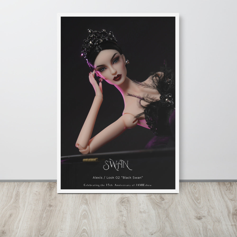 JAMIEshow 15th Anniversary Black Swan Framed Print