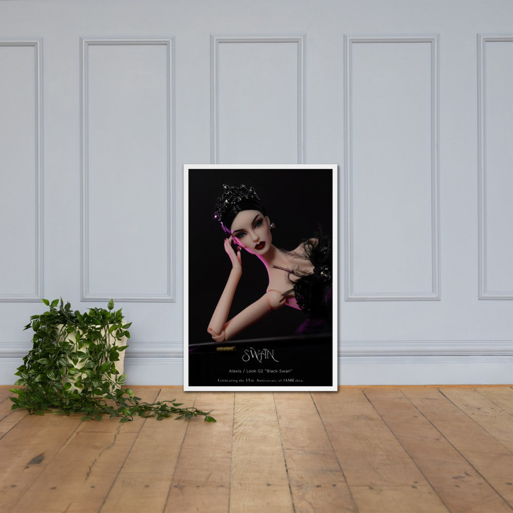 JAMIEshow 15th Anniversary Black Swan Framed Print