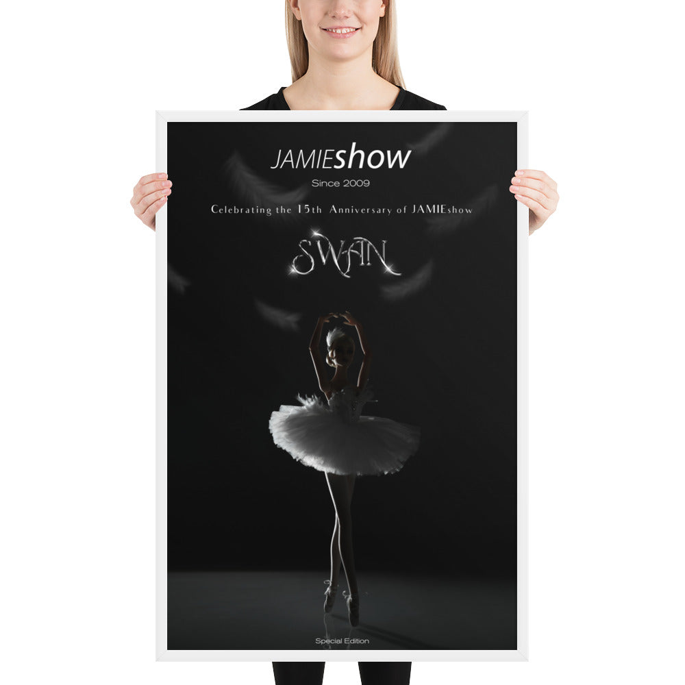 JAMIEshow 15th Anniversary Swans Framed Poster