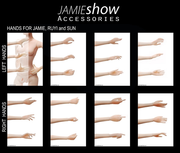 All Hand styles available for Jamie