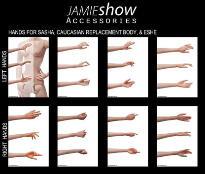 All Hand styles available for Sasha