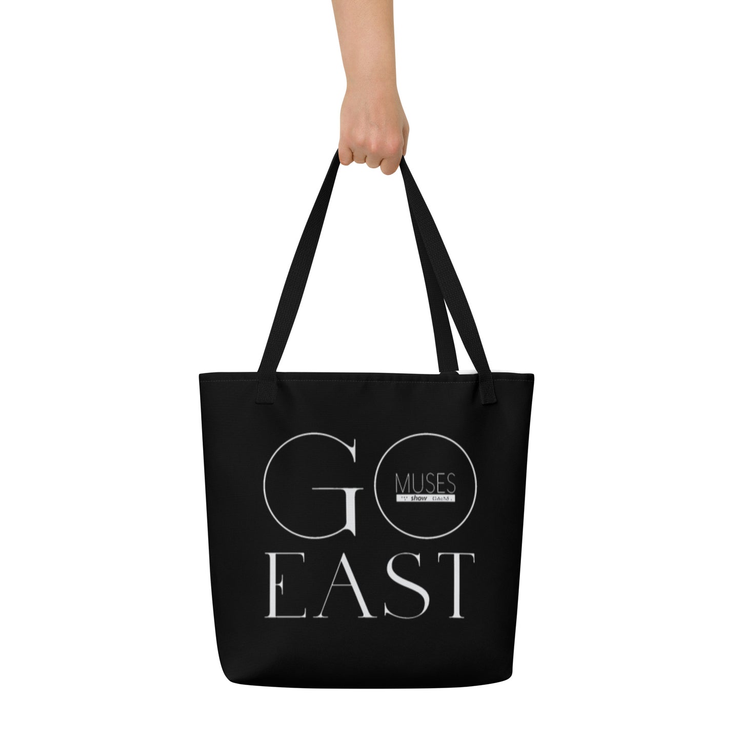 GO EAST Print Large Tote Bag