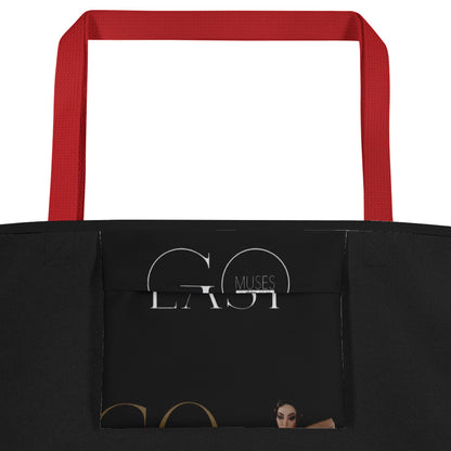 GO EAST Print Large Tote Bag