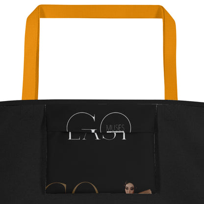 GO EAST Print Large Tote Bag