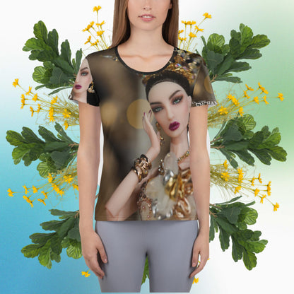 JAMIEshow Enchantment All-Over Print Women's Athletic T-shirt