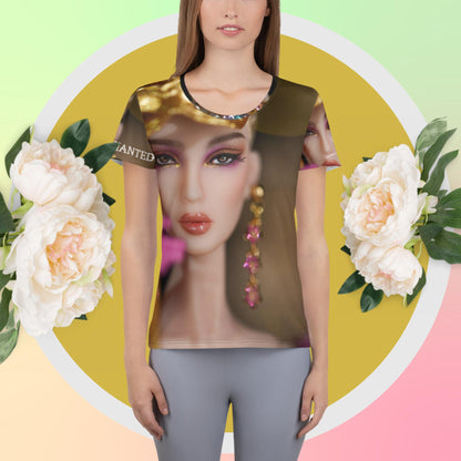 JAMIEshow Enchantment All-Over Print Women's Athletic T-shirt