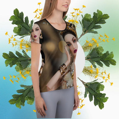 JAMIEshow Enchantment All-Over Print Women's Athletic T-shirt