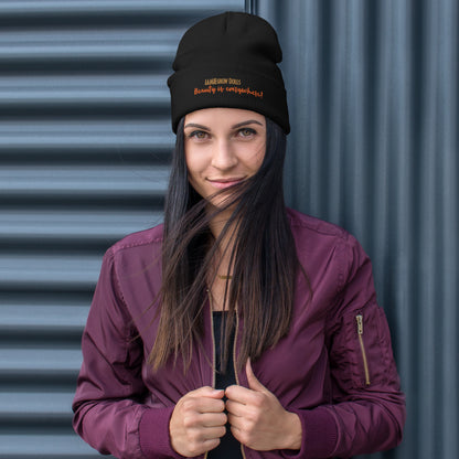 JAMIEshow Embroidered Beanie