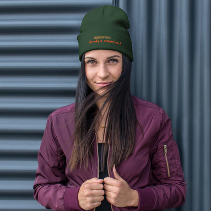 JAMIEshow Embroidered Beanie