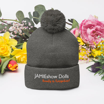 JAMIEshow Pom-Pom Beanie