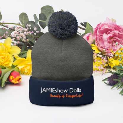 JAMIEshow Pom-Pom Beanie