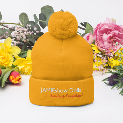 JAMIEshow Pom-Pom Beanie
