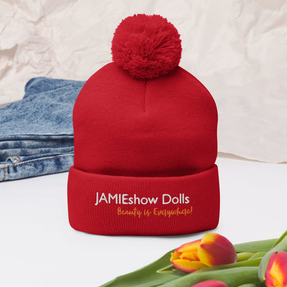 JAMIEshow Pom-Pom Beanie
