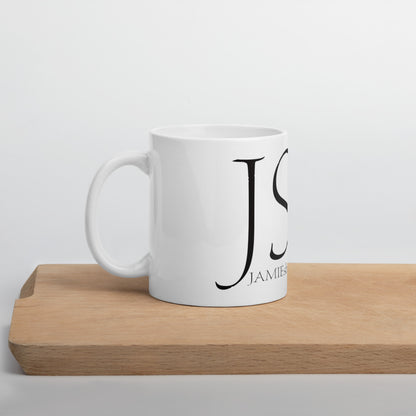 JAMIEshow White glossy mug