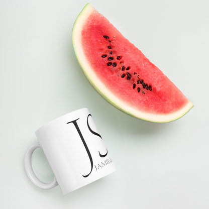 JAMIEshow White glossy mug
